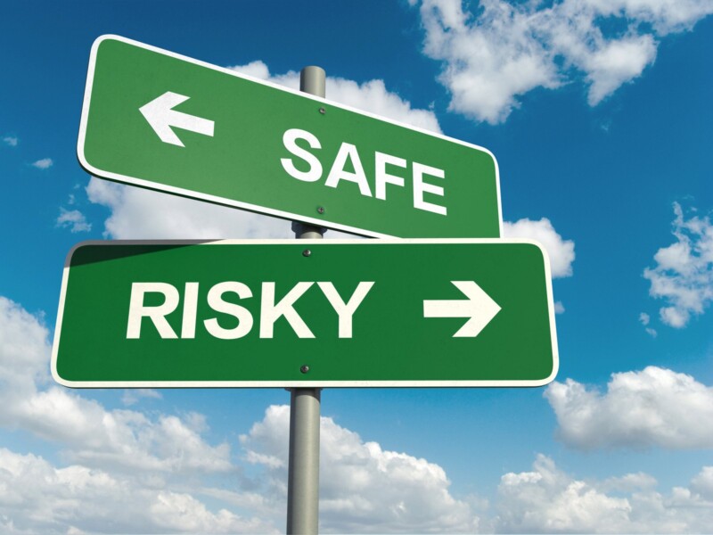 safe vs risk - https://theojellis.com/how-to-stop-kissing-ass/